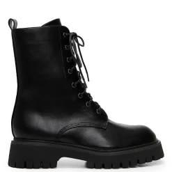 Anchor Black Military Lace Up Boots