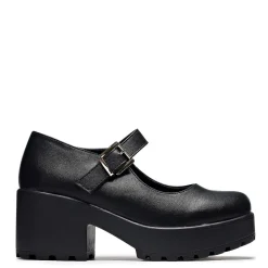 Black Chunky Platform Mary Jane Shoes