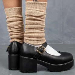 Black Chunky Platform Mary Jane Shoes