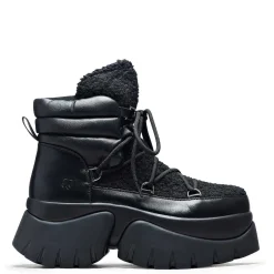 Black Fluffy Vilun Winter Boots | Koi Footwear