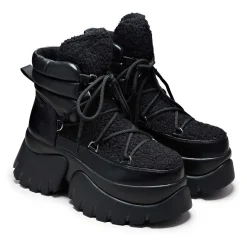 Black Fluffy Vilun Winter Boots | Koi Footwear