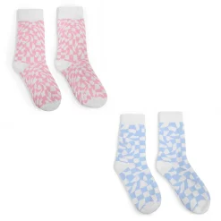 Check Mate Multi Pack Socks- Pink & Blue