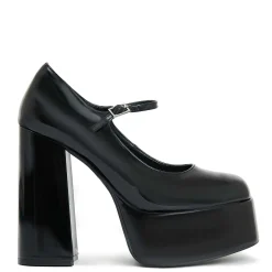 Darkbloom Black Patent Platform Heels
