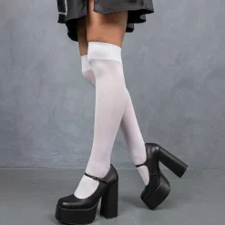 Darkbloom Black Platform Heels