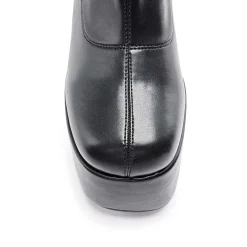 Delano Men'S Black Platform Heeled Boots