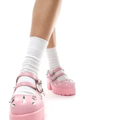 Devil Blushes Double Strap Mary Jane Shoes