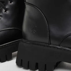 Gimli Men'S Black Square Toe Lace Up Boots