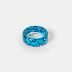 Glitterball Blue Ring