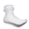 Heiress White Lace Ruffle Socks