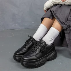 Jennie Striker Black Chunky Bubble Trainers