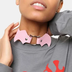 Kawaii Baby Pink Bat Choker