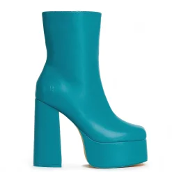 Lexus Steel Blue Platform Heeled Boots