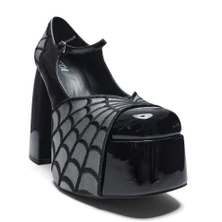 Octavia Web Platform Heels - Black