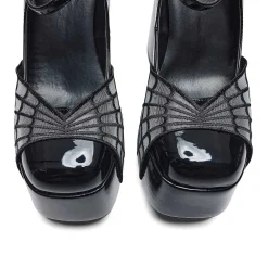 Octavia Web Platform Heels - Black