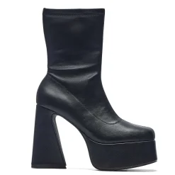 Rakot Heeled Black Ankle Boots