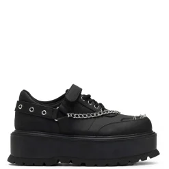 Retrograde Rebel Men'S Black Platform Shoes