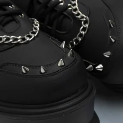 Retrograde Rebel Men'S Black Platform Shoes