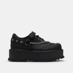 Retrograde Rebel Men'S Black Platform Shoes