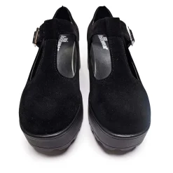 Sai Black Mary Jane Shoes 'Suede Edition'
