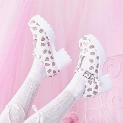 Sai White Mary Janes 'Pusheen Edition'