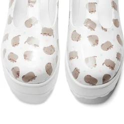 Sai White Mary Janes 'Pusheen Edition'