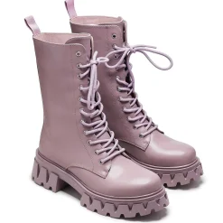 Siren Men'S Tall Lace Up Boots - Berry