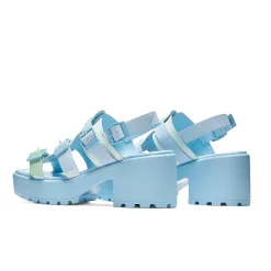 Sugar Season Chunky Buckle Sandals - Blue