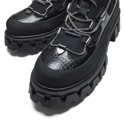 The Koi Reaper Men'S Hiking Boots - Ebony Croc