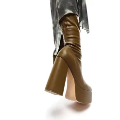 The Redemption Stretch Thigh High Boots - Khaki