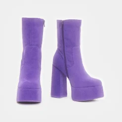 Tinky Winky Fluffy Platform Boots