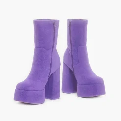 Tinky Winky Fluffy Platform Boots