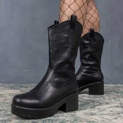 Wintu Long Chunky Western Boots